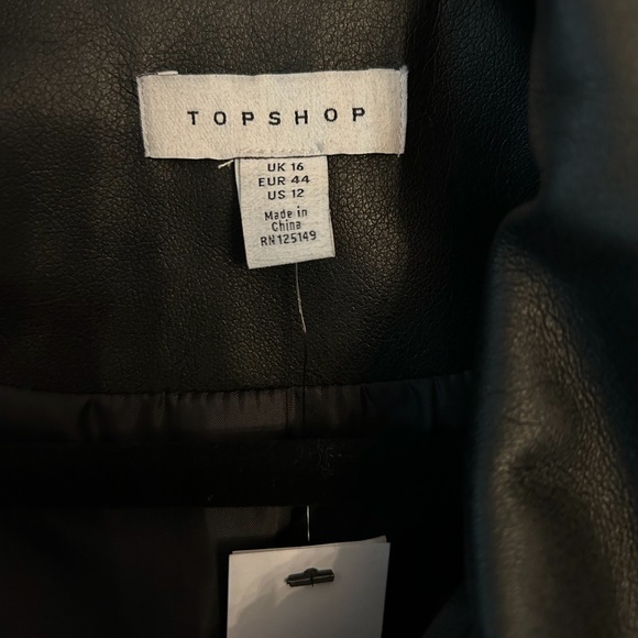 NEW Cowboy Carter Topshop Faux Leather Western Style Fringe Jacket - Picture 4 of 11